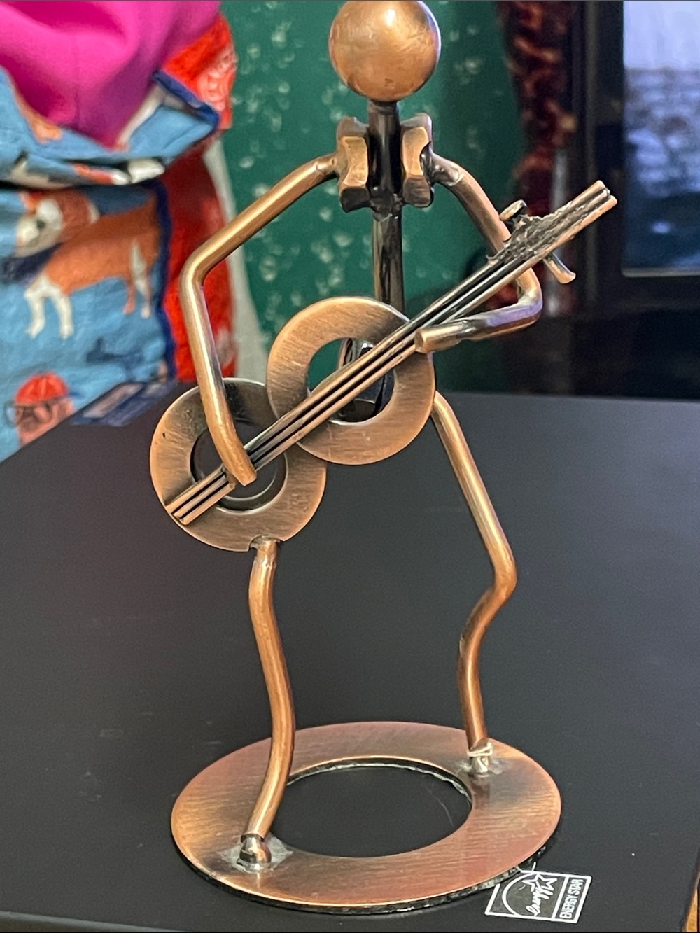 Brass screw guitar player decorative accent